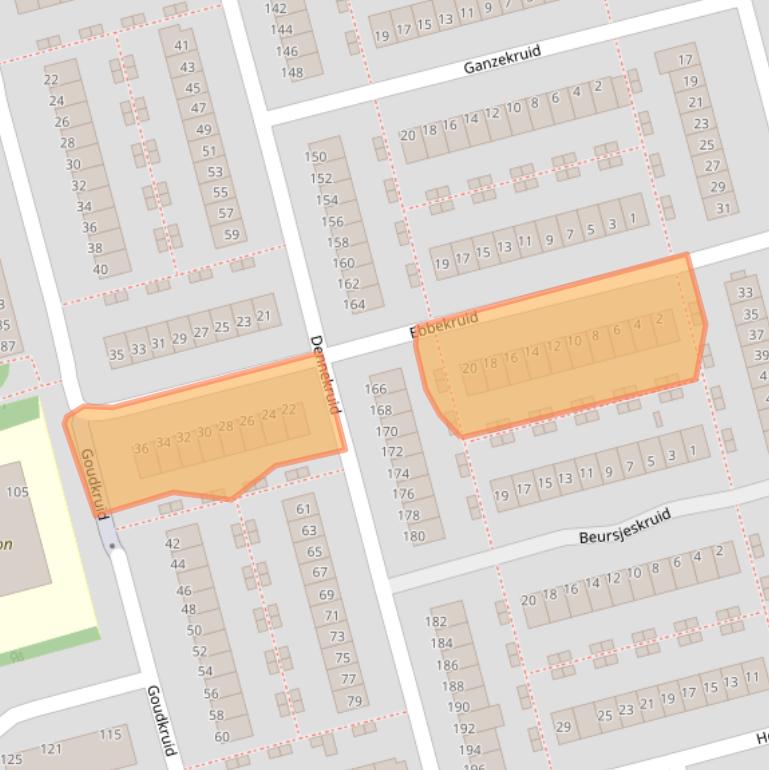 Kaart van postcodegebied 3068RJ.