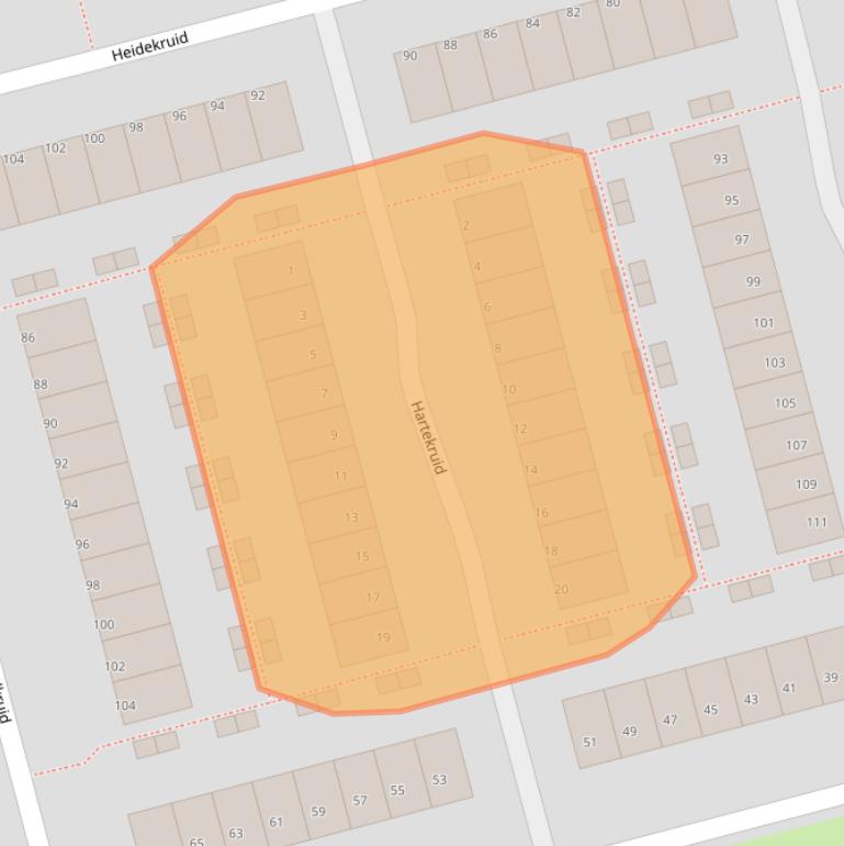 Kaart van postcodegebied 3068RS.