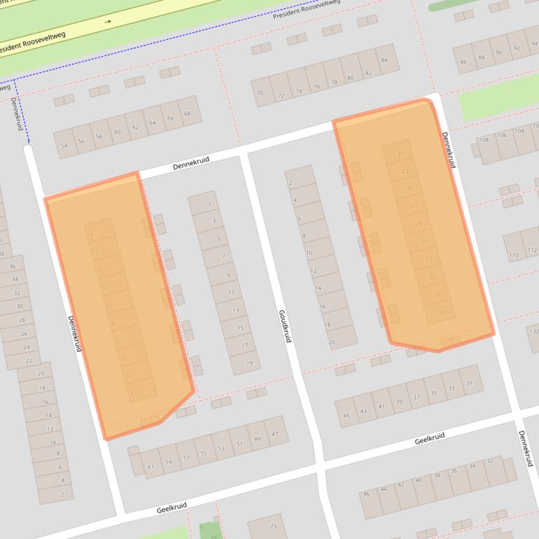 Kaart van postcodegebied 3068SC.