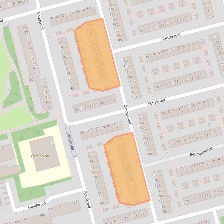 Kaart van postcodegebied 3068SE.