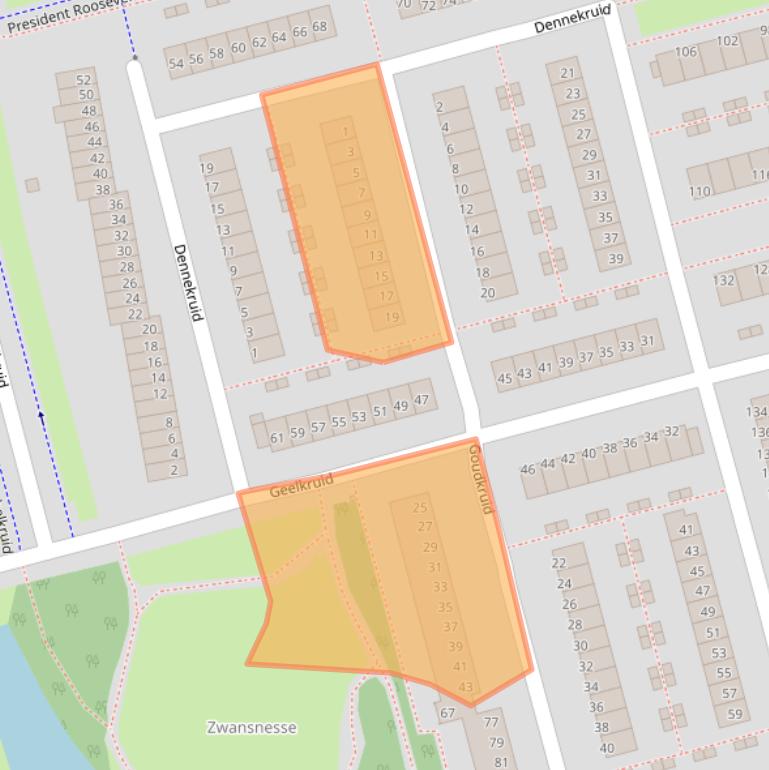 Kaart van postcodegebied 3068SR.