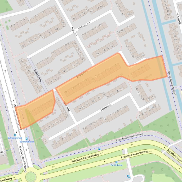 Kaart van postcodegebied 3068TL.