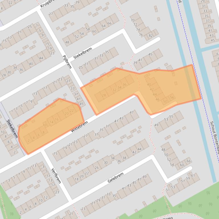 Kaart van postcodegebied 3068TM.