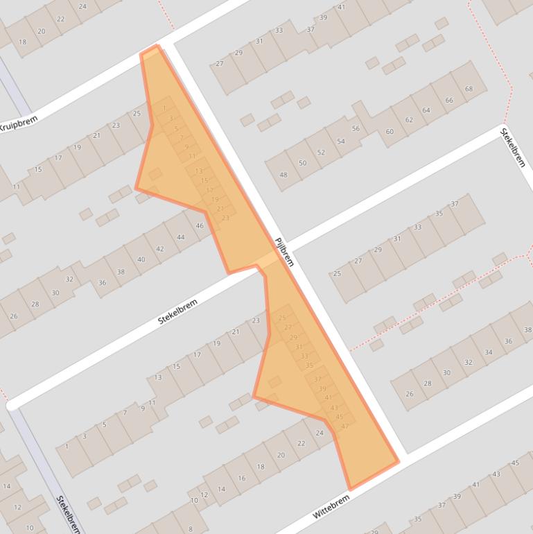 Kaart van postcodegebied 3068TP.