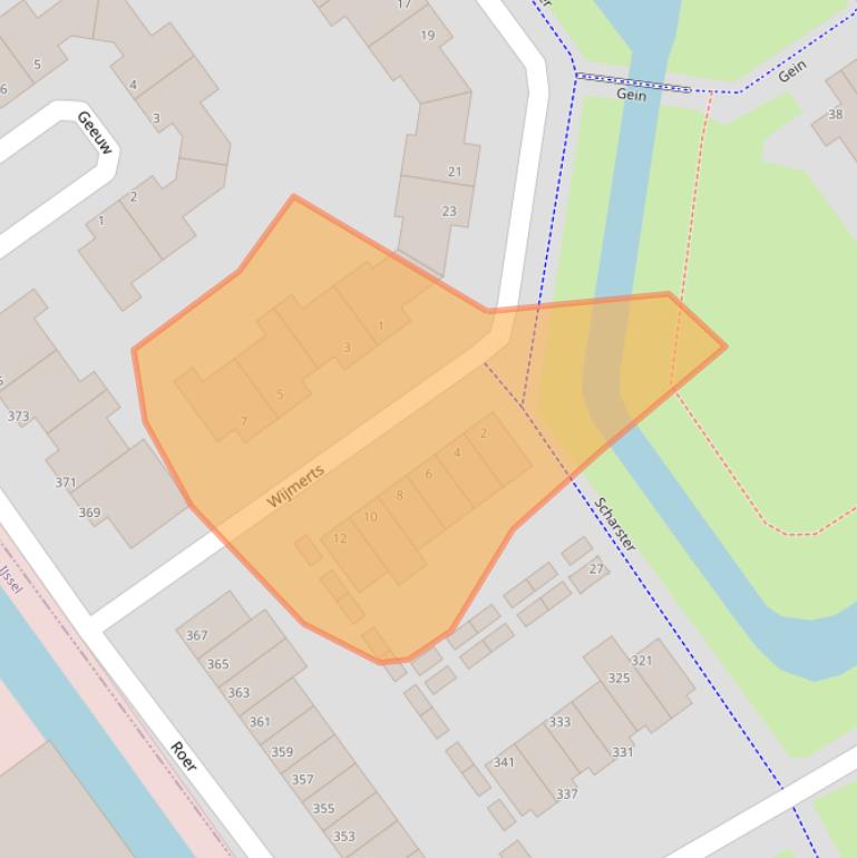 Kaart van postcodegebied 3068TZ.