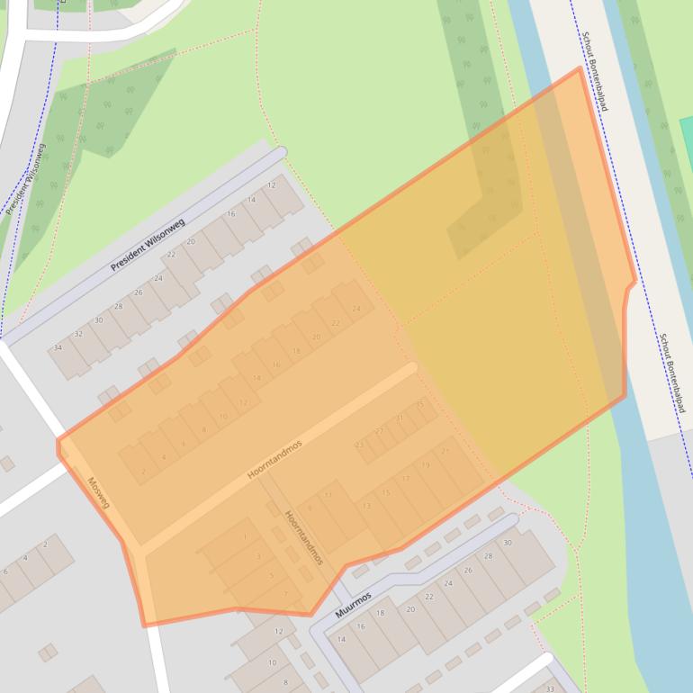 Kaart van postcodegebied 3069AK.