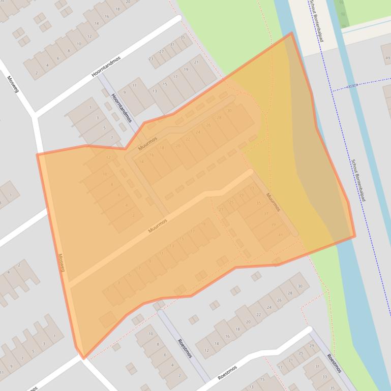 Kaart van postcodegebied 3069AN.