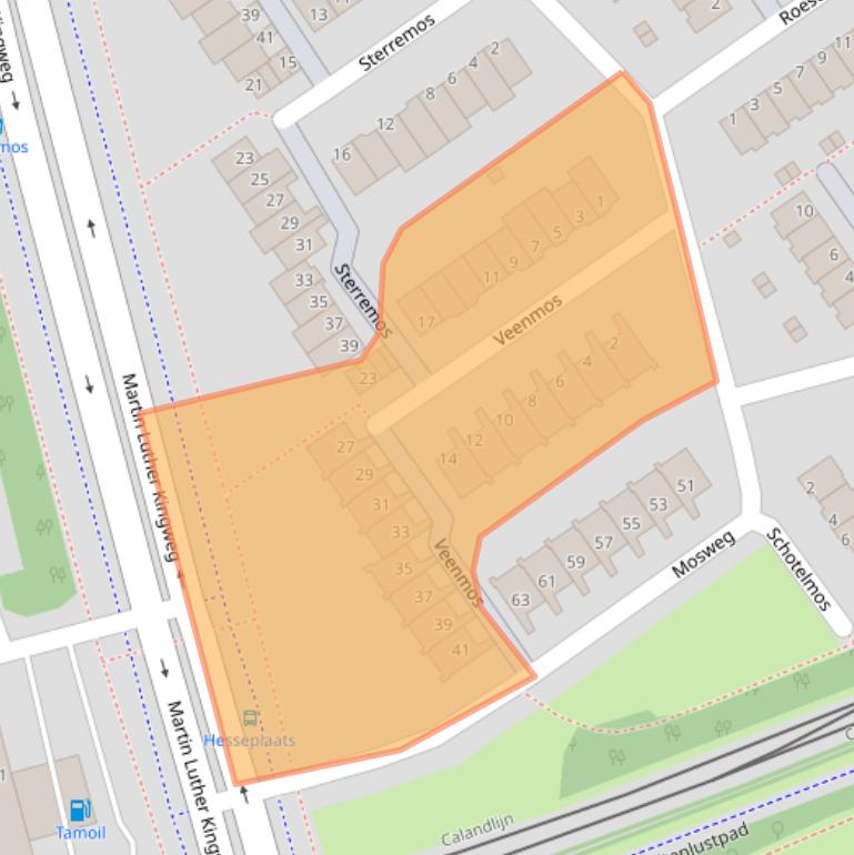 Kaart van postcodegebied 3069AT.