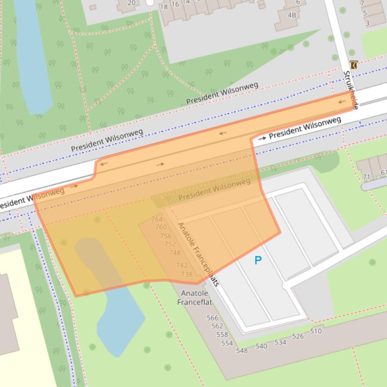 Kaart van postcodegebied 3069BJ.