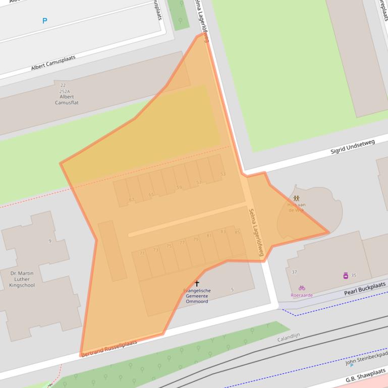 Kaart van postcodegebied 3069BT.