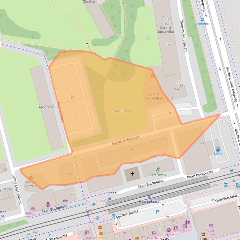 Kaart van postcodegebied 3069BV.