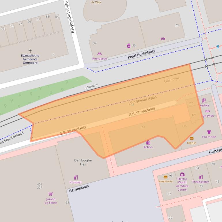 Kaart van postcodegebied 3069BX.