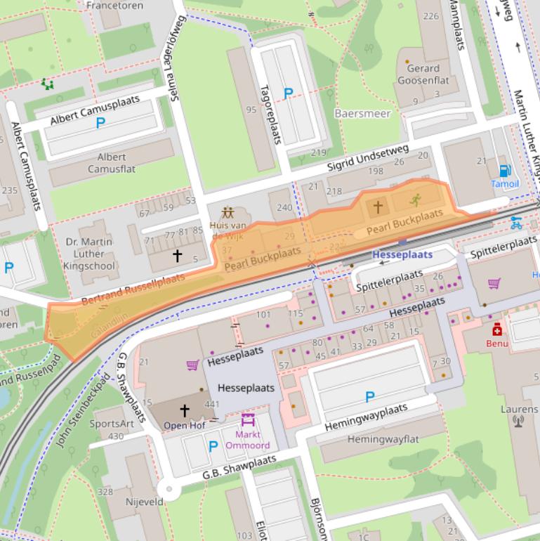 Kaart van postcodegebied 3069BZ.