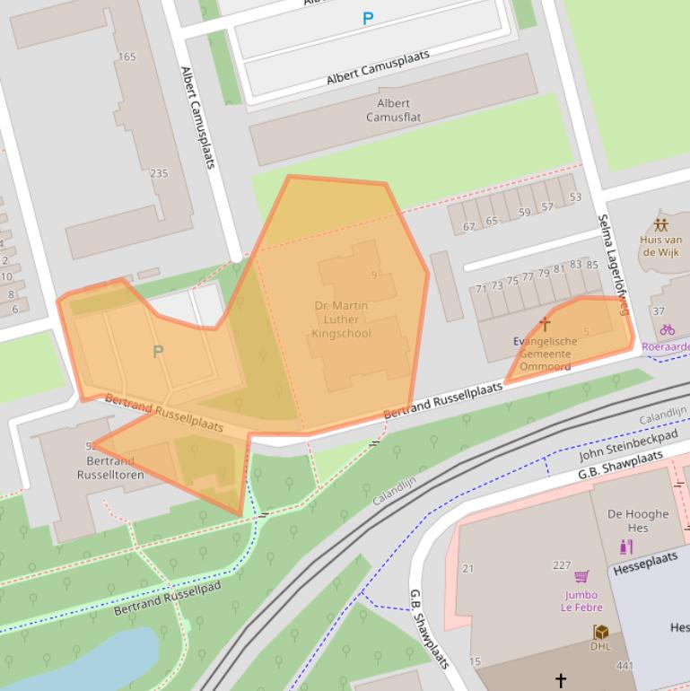 Kaart van postcodegebied 3069CA.