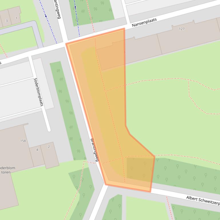 Kaart van postcodegebied 3069CJ.