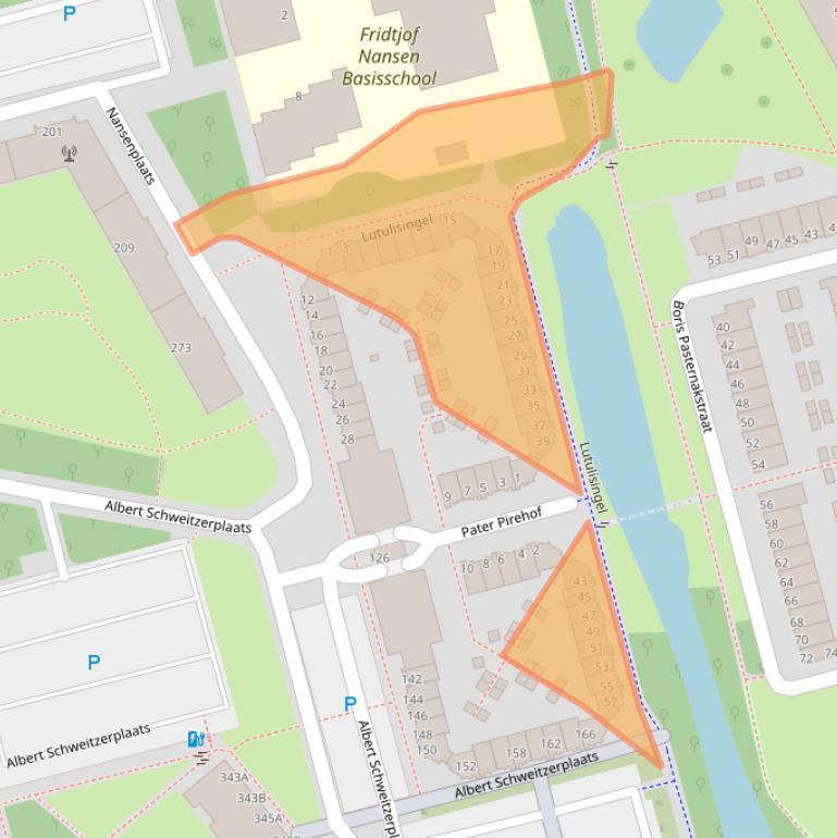 Kaart van postcodegebied 3069CW.