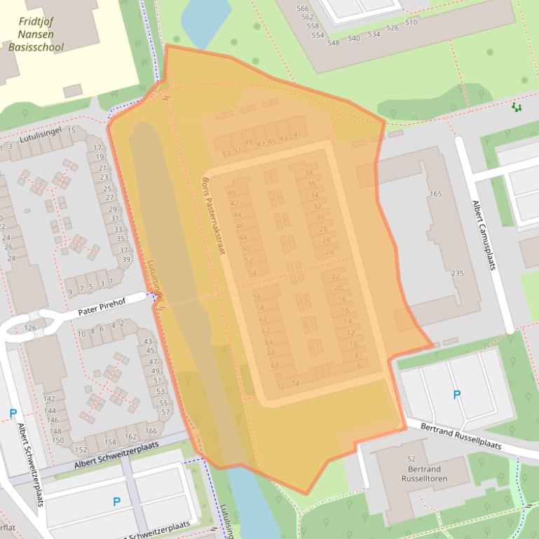 Kaart van postcodegebied 3069CZ.