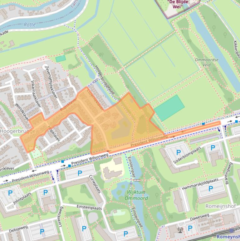 Kaart van postcodegebied 3069DC.