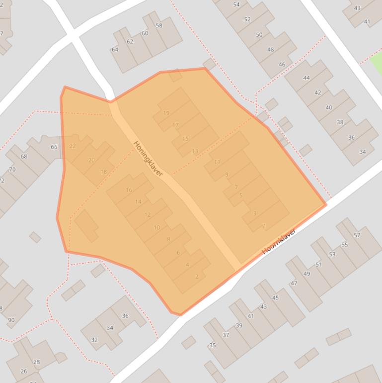 Kaart van postcodegebied 3069DD.