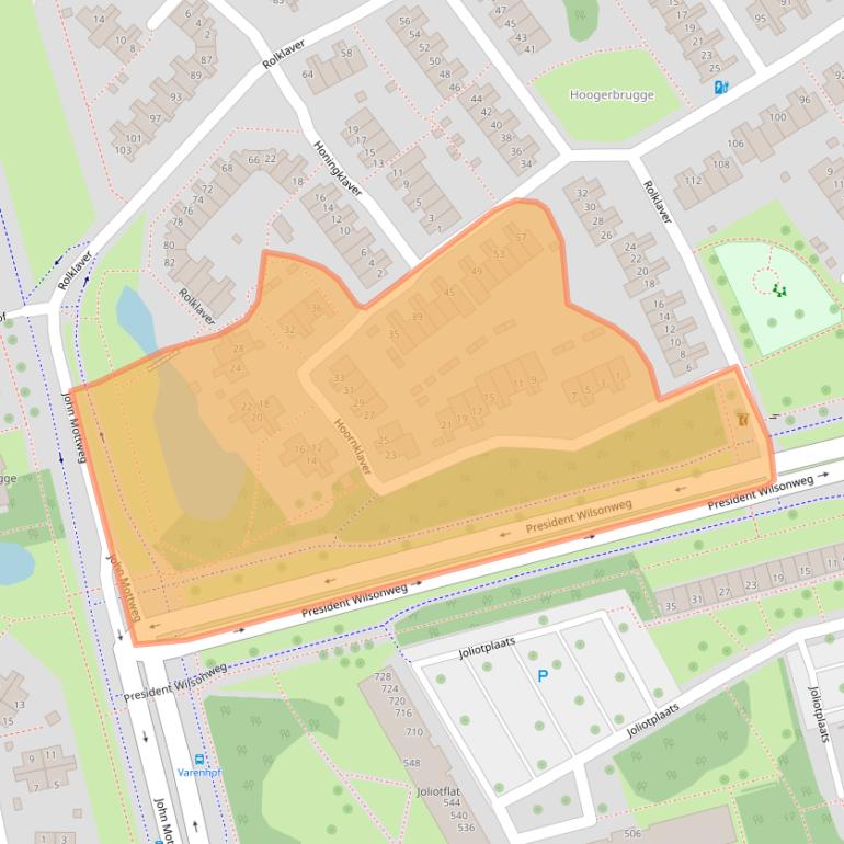 Kaart van postcodegebied 3069DE.