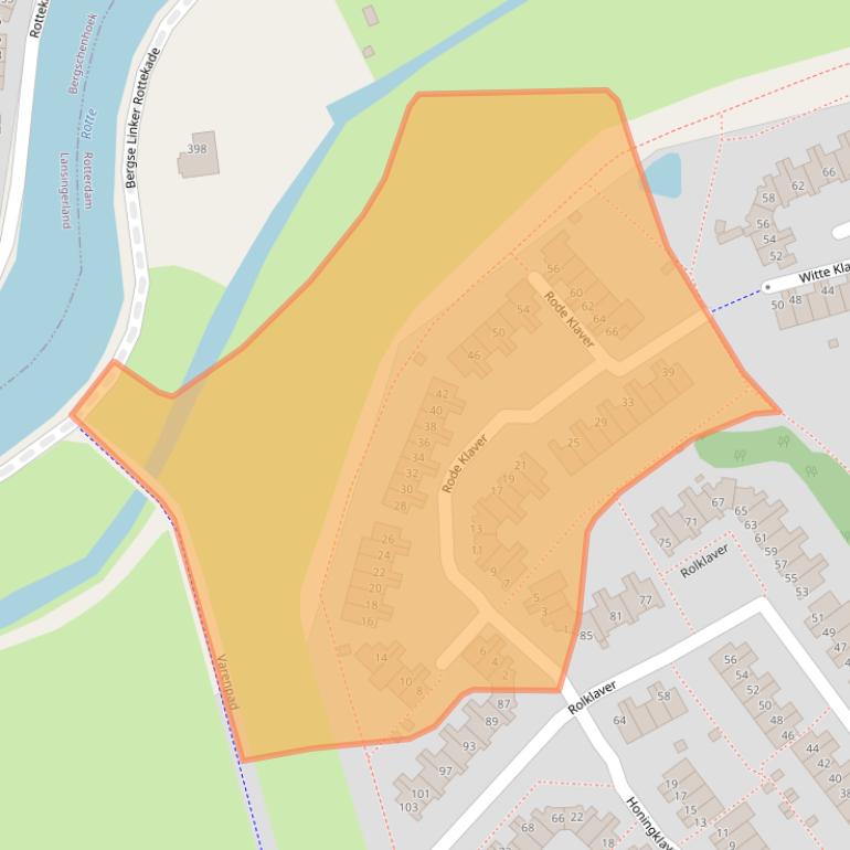 Kaart van postcodegebied 3069DP.