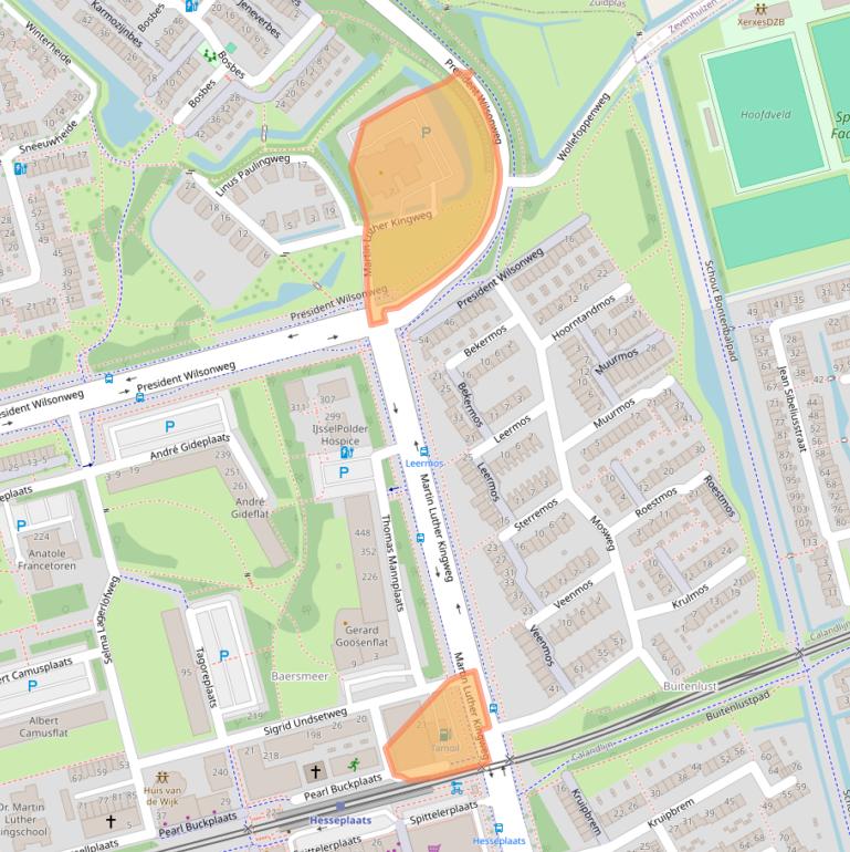 Kaart van postcodegebied 3069EW.