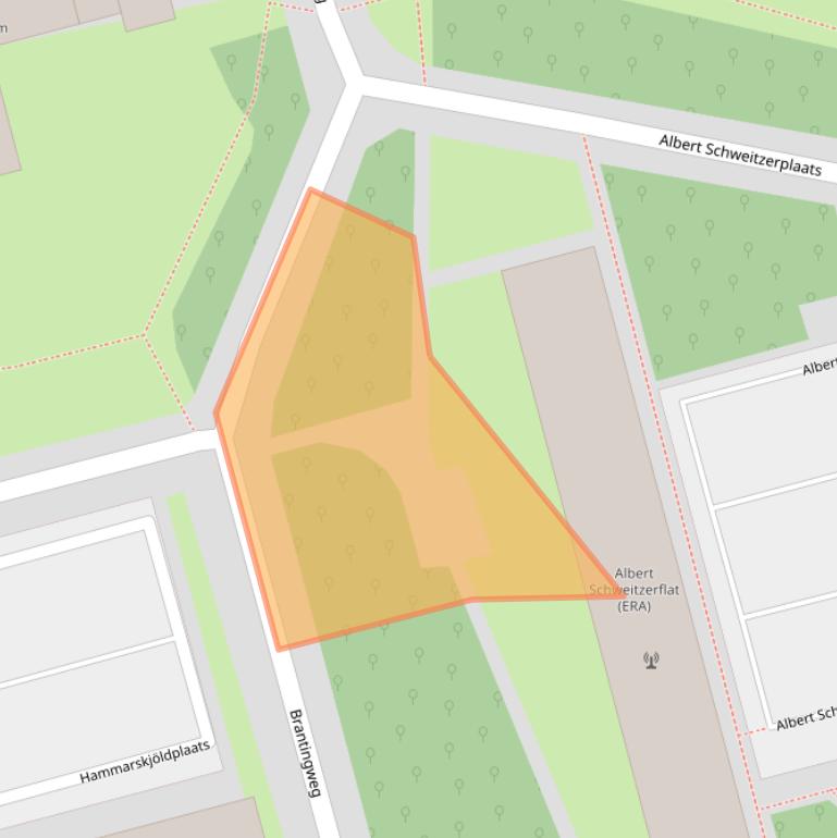 Kaart van postcodegebied 3069GD.