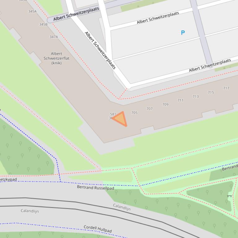 Kaart van postcodegebied 3069GP.