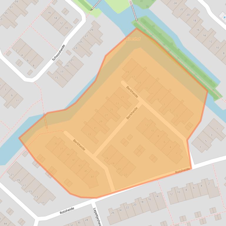 Kaart van postcodegebied 3069KS.