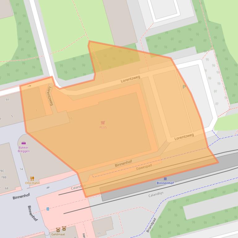 Kaart van postcodegebied 3069KZ.