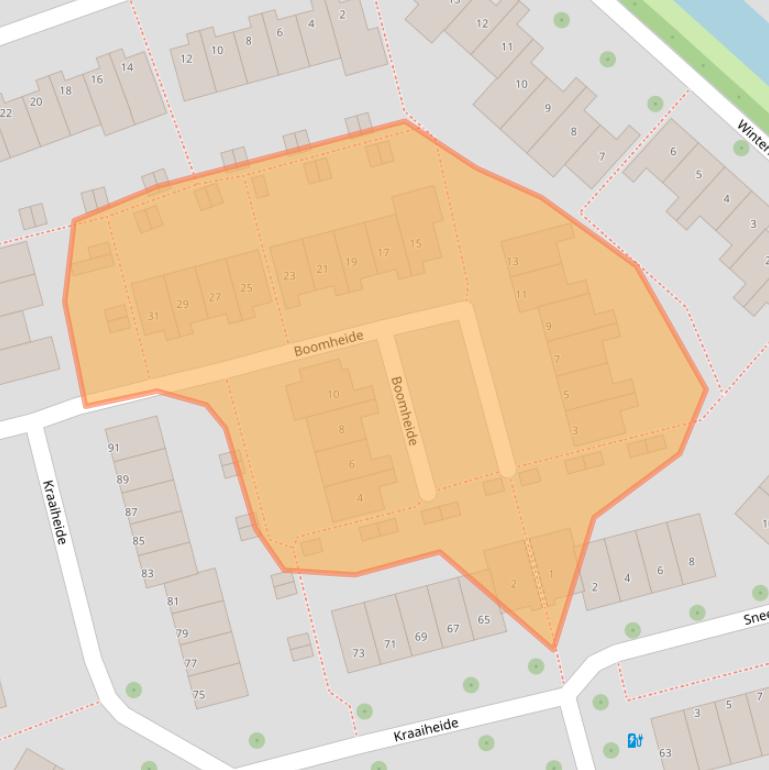 Kaart van postcodegebied 3069LA.