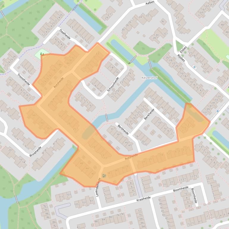 Kaart van postcodegebied 3069LG.