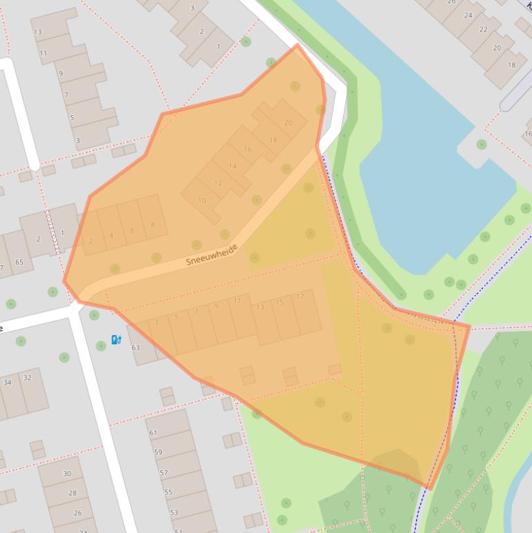 Kaart van postcodegebied 3069LH.