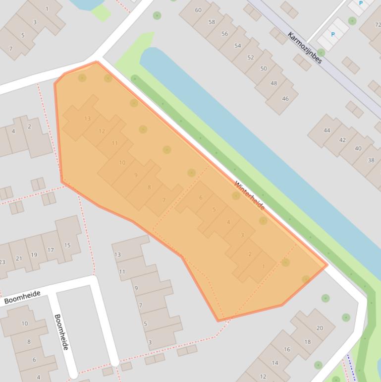 Kaart van postcodegebied 3069LK.