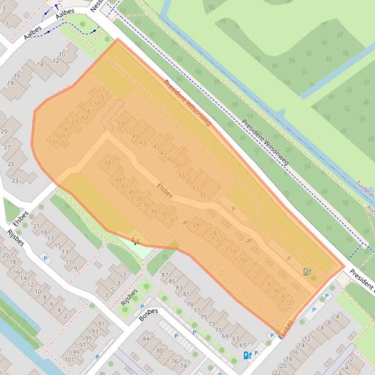 Kaart van postcodegebied 3069LN.