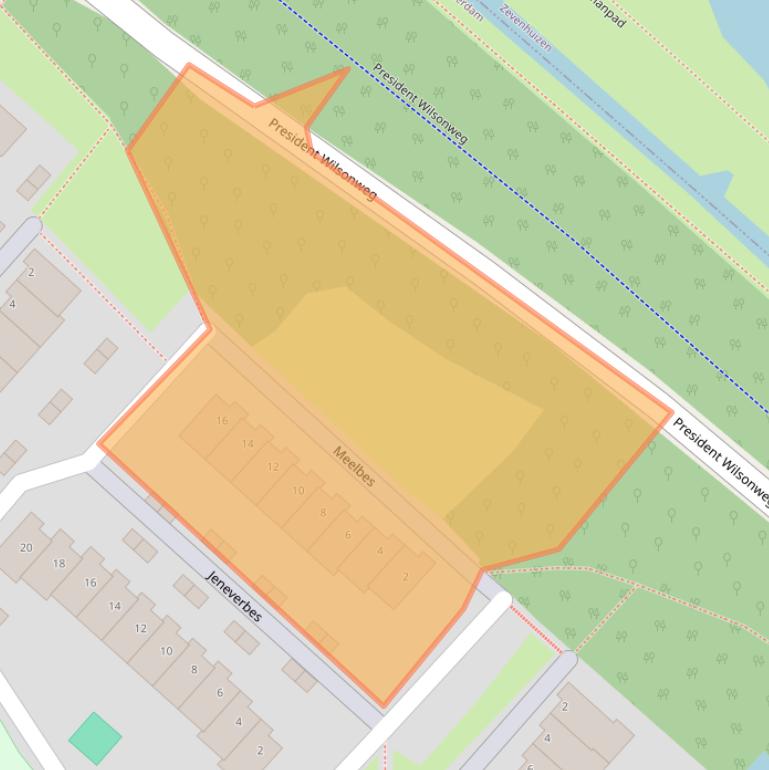 Kaart van postcodegebied 3069LT.