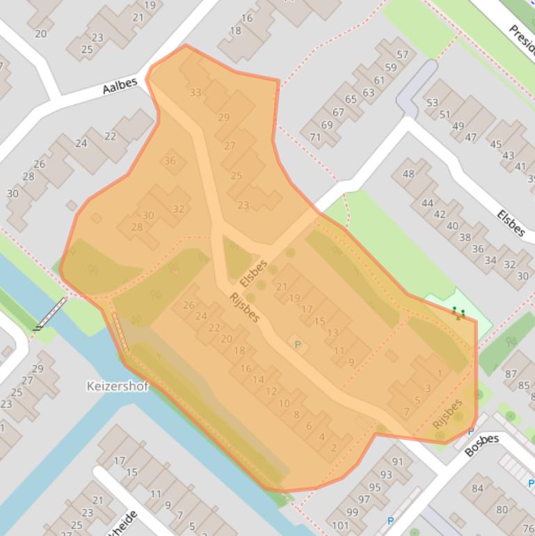 Kaart van postcodegebied 3069LZ.