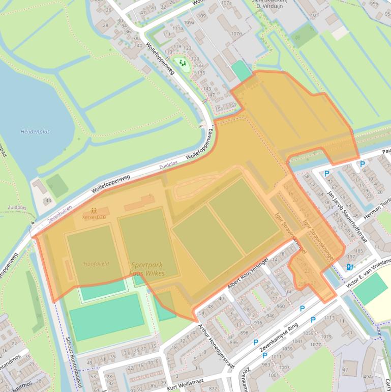 Kaart van postcodegebied 3069MA.