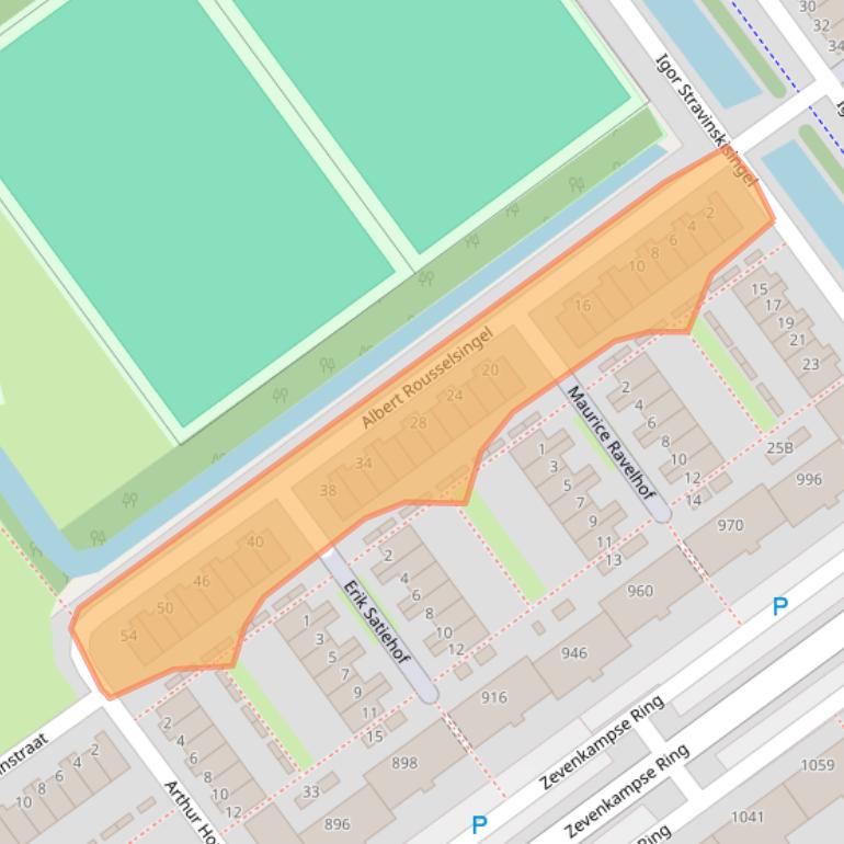 Kaart van postcodegebied 3069MC.