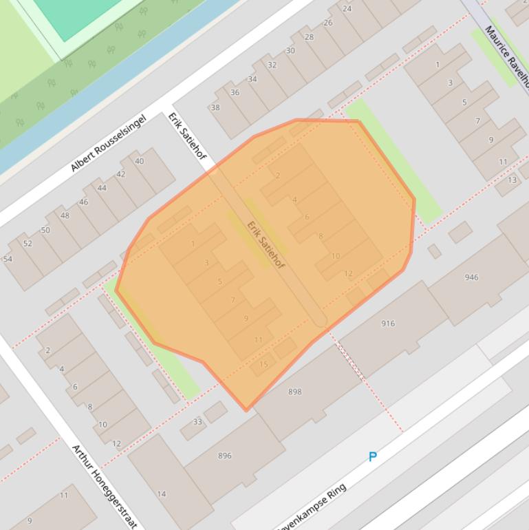 Kaart van postcodegebied 3069ME.