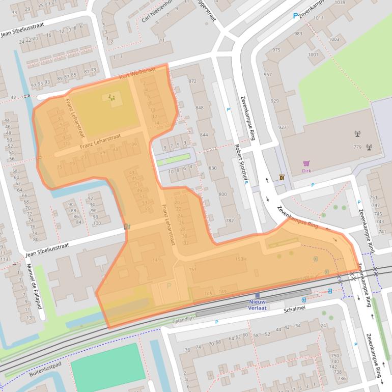Kaart van postcodegebied 3069MN.