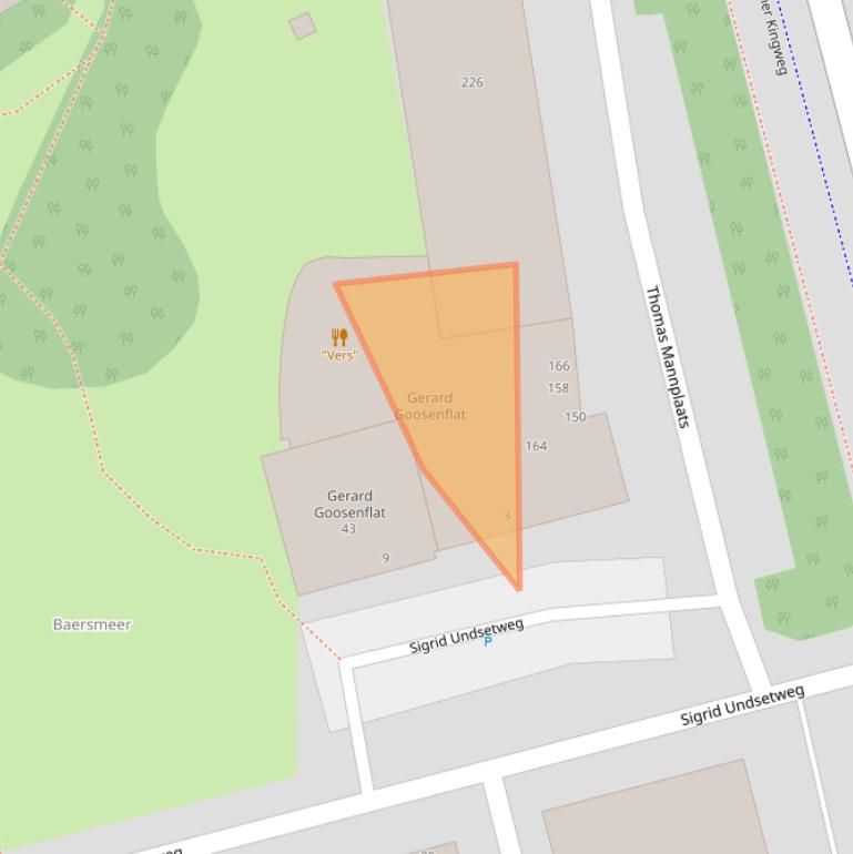 Kaart van postcodegebied 3069NE.