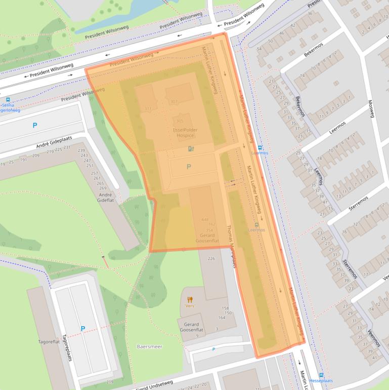 Kaart van postcodegebied 3069NJ.