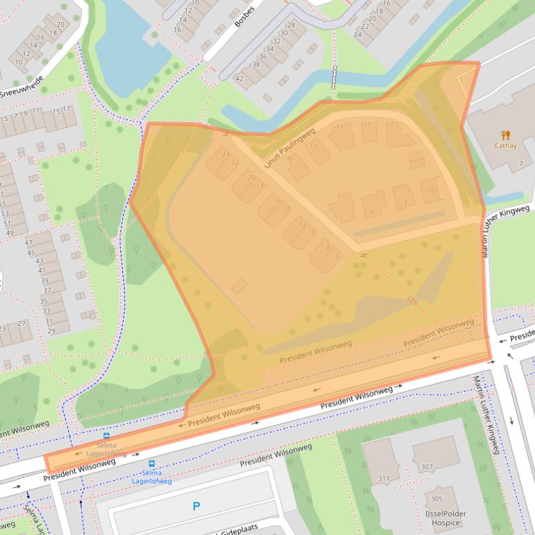 Kaart van postcodegebied 3069NM.