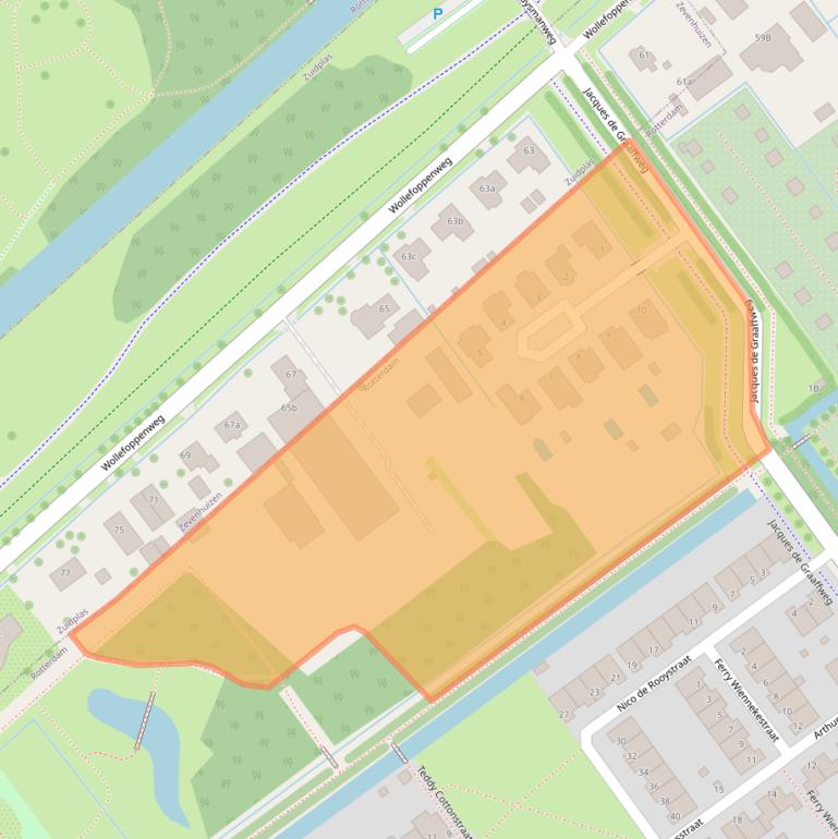 Kaart van postcodegebied 3069RR.