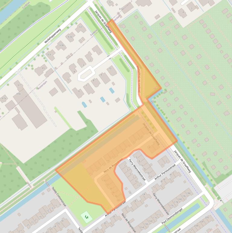 Kaart van postcodegebied 3069RS.