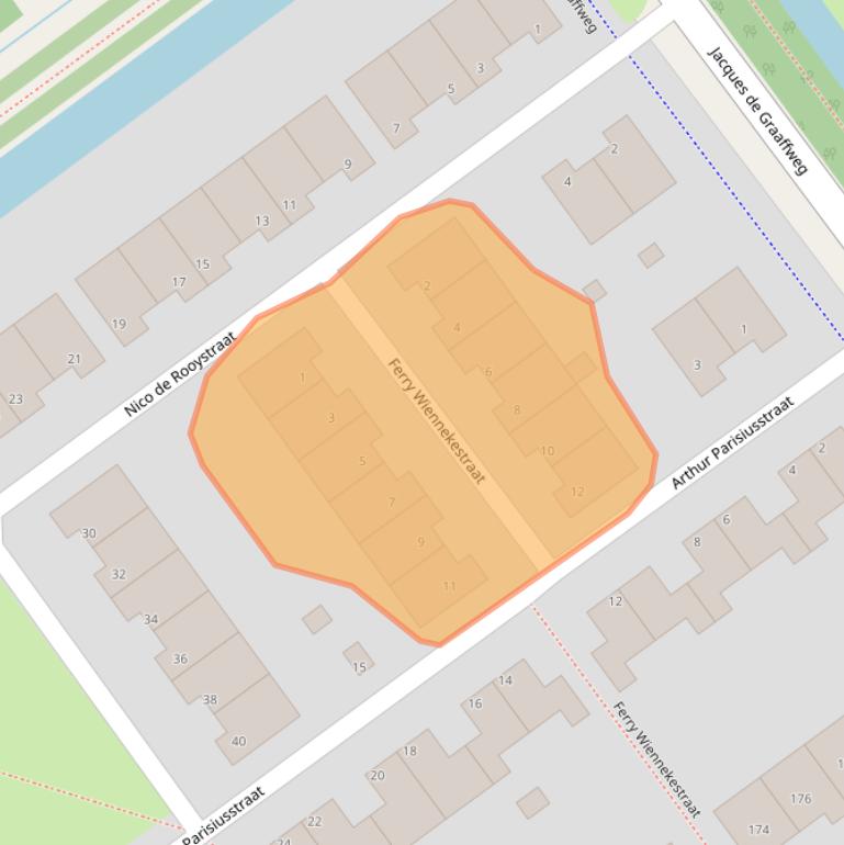 Kaart van postcodegebied 3069RT.