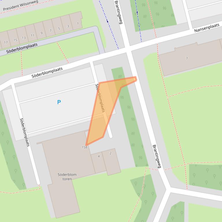 Kaart van postcodegebied 3069SE.