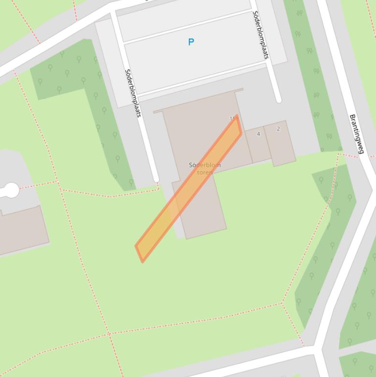 Kaart van postcodegebied 3069SG.