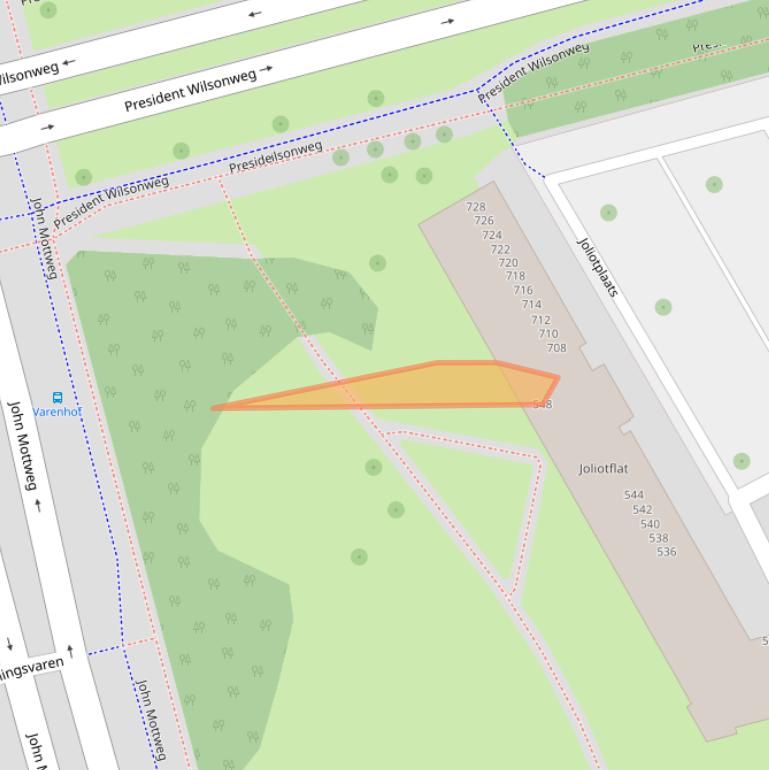 Kaart van postcodegebied 3069TP.